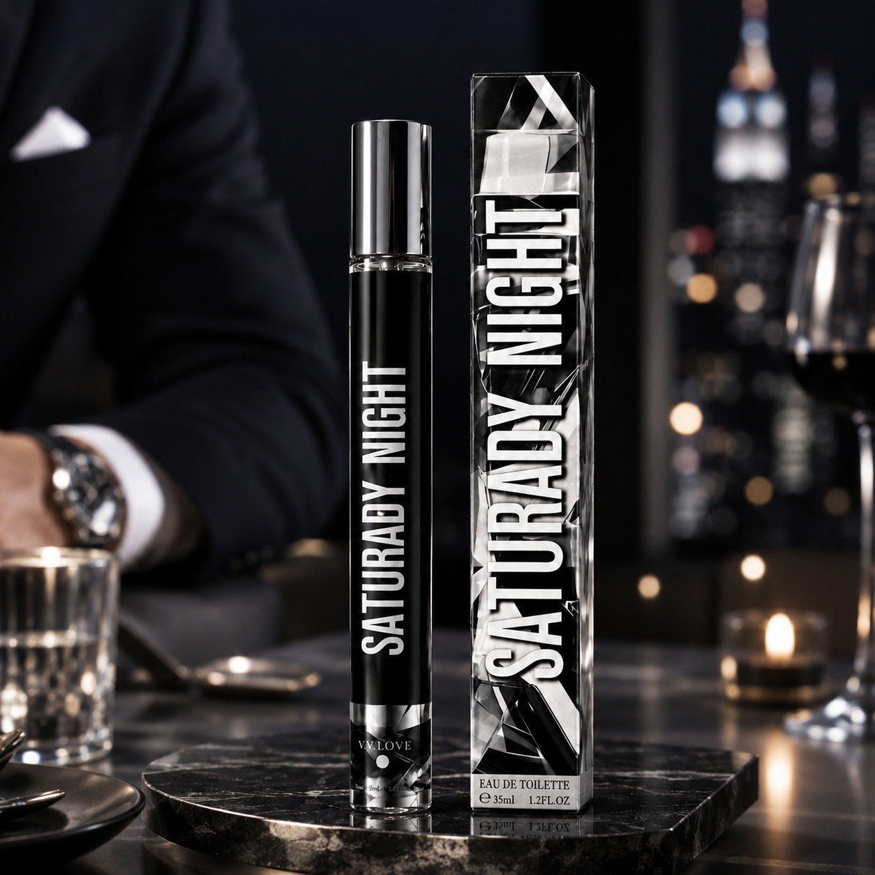 Saturday Night V.V. Love parfum bărbătesc pentru cină elegantă oraș și atmosferă premium