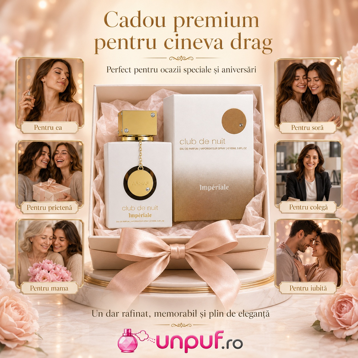 Club De Nuit Imperiale White Armaf cadou premium pentru ea, prietenă, mamă, soră, colegă sau iubită
