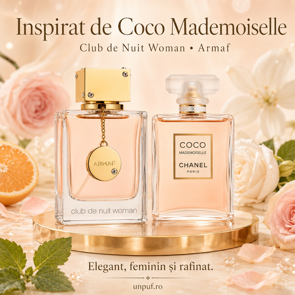 Armaf Club De Nuit Woman inspirat de Coco Mademoiselle, parfum elegant feminin și rafinat