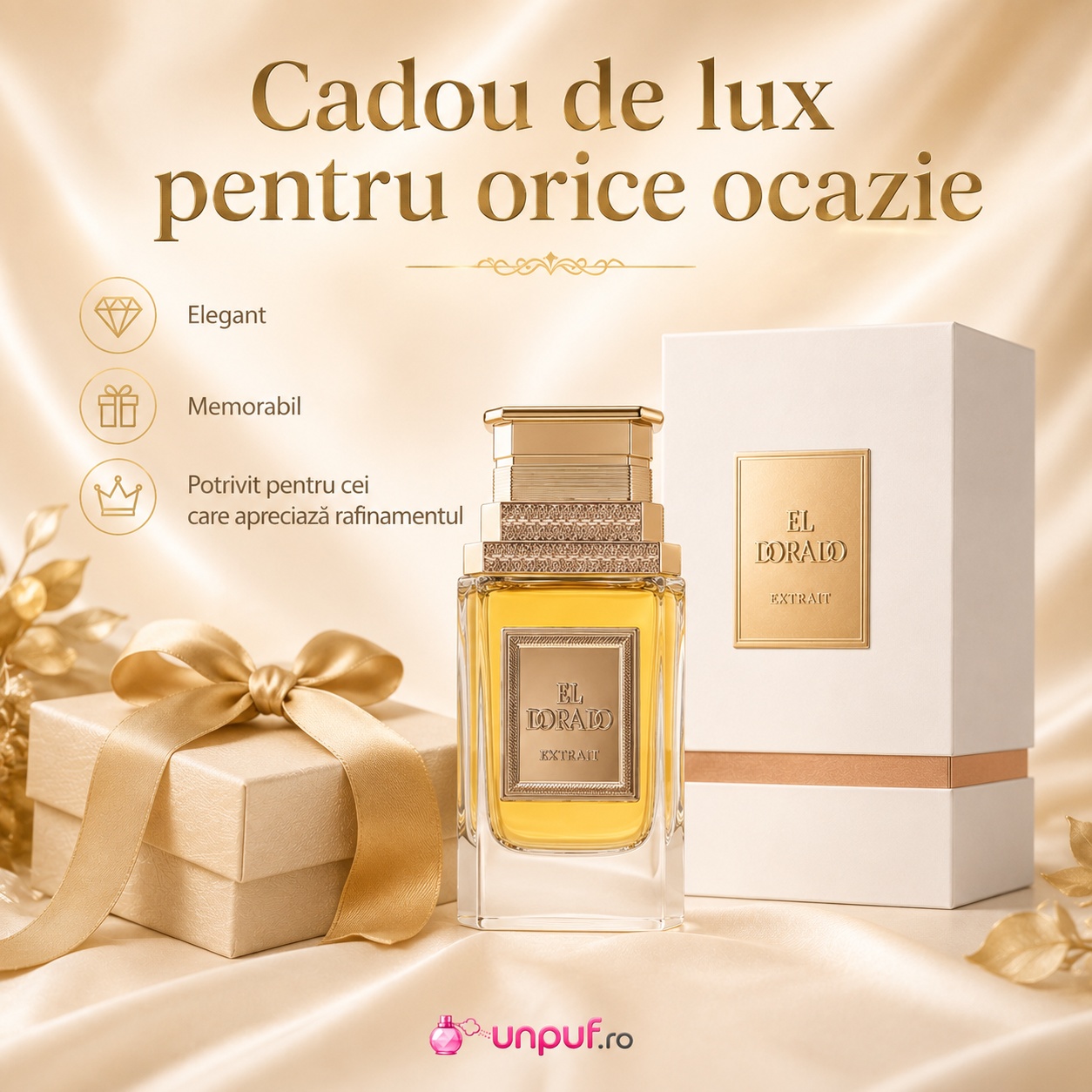 El Dorado Extract de Parfum cadou de lux pentru orice ocazie, elegant, memorabil și rafinat