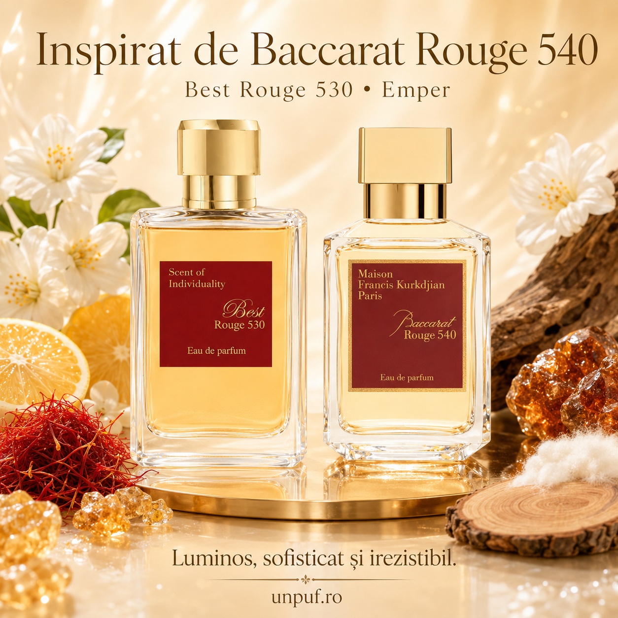 Parfum Emper Best Rouge 530 inspirat de Baccarat Rouge 540, luminos, sofisticat și irezistibil