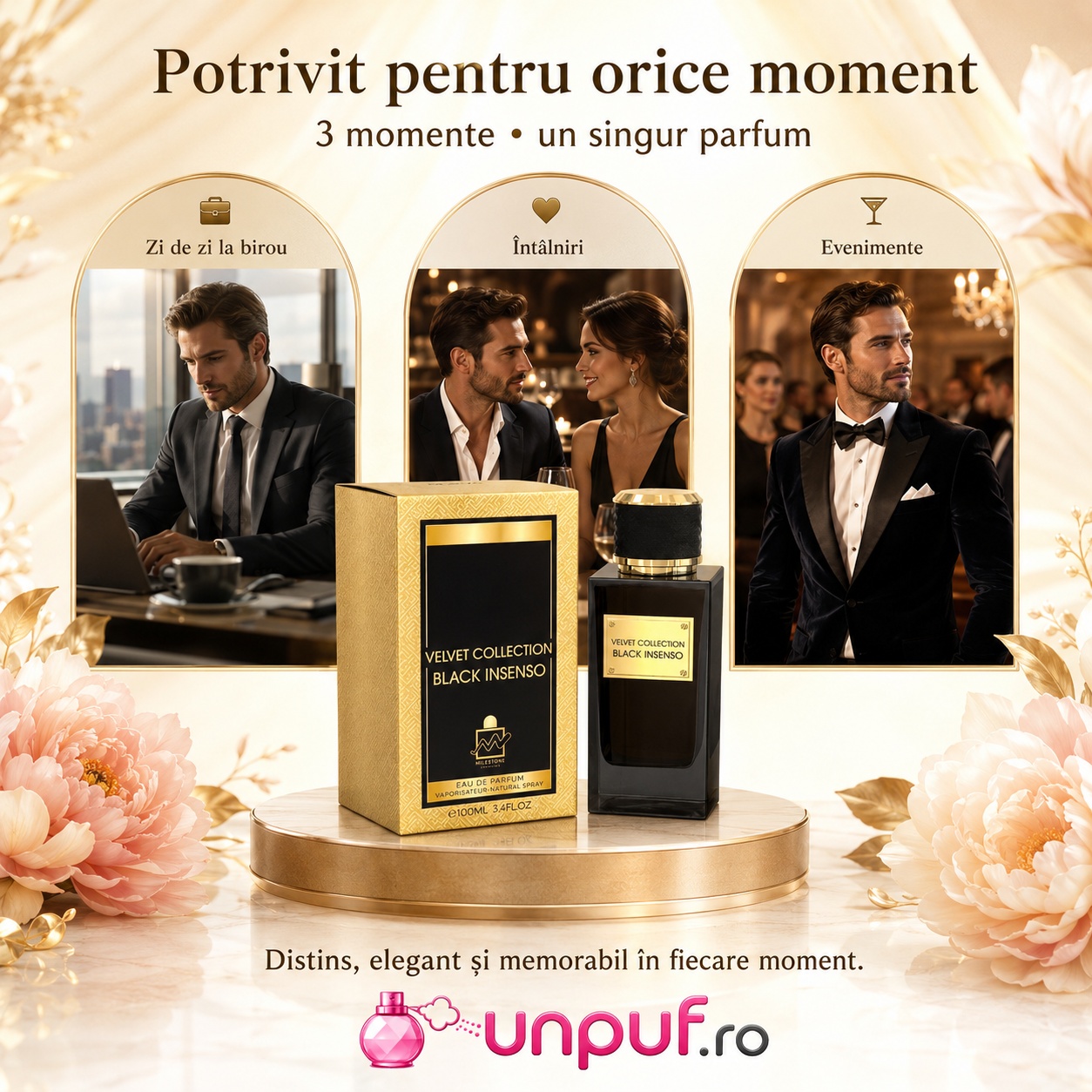 Parfum Emper Black Insenso potrivit pentru birou, &icirc;nt&acirc;lniri și evenimente speciale