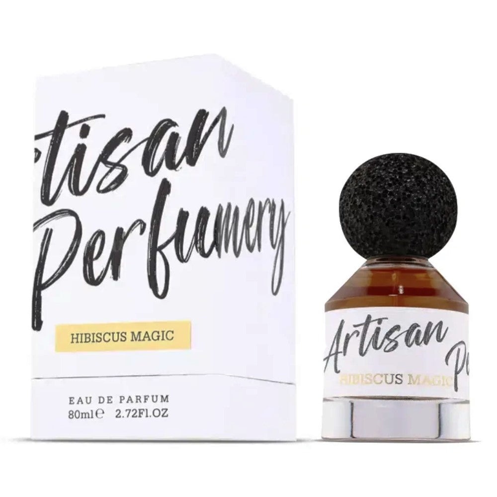 Flacon original Artisan Perfumery Hibiscus Magic Fragrance World 80 ml și cutie parfum arăbesc unisex