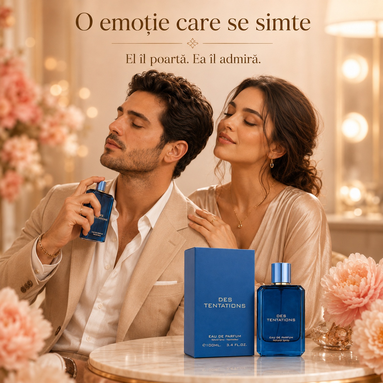 Des Tentations Fragrance World parfum bărbătesc seducător purtat la &icirc;nt&acirc;lniri și momente speciale