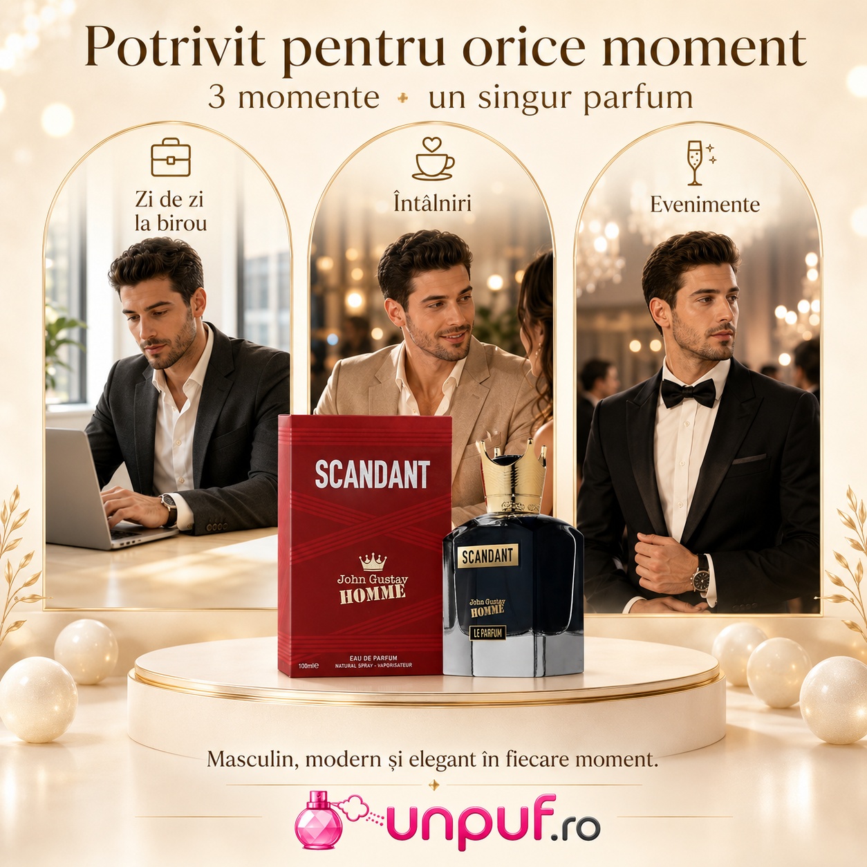 John Gustav Homme Scandant parfum potrivit pentru zi de zi birou întâlniri și evenimente