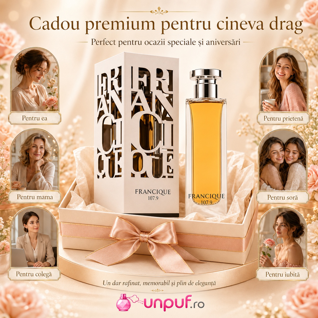 Cadou premium Francique 107.9 French Avenue pentru ea, mamă, soră, prietenă, colegă sau iubită