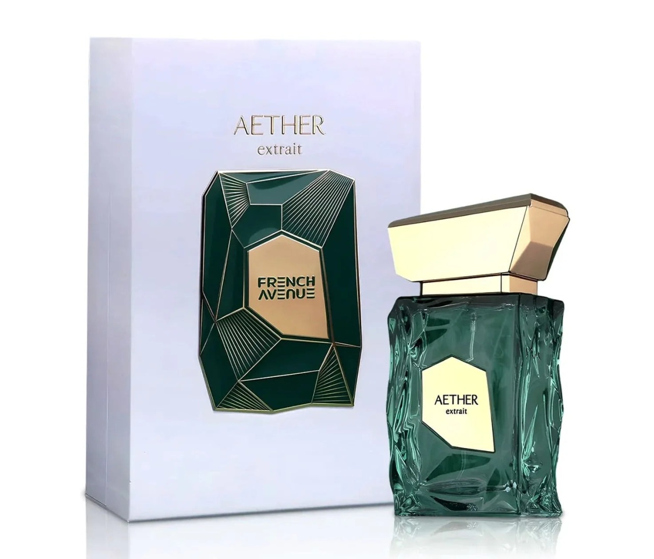 Produs real Aether French Avenue 100 ml Extrait de Parfum cu sticlă verde și cutie originală