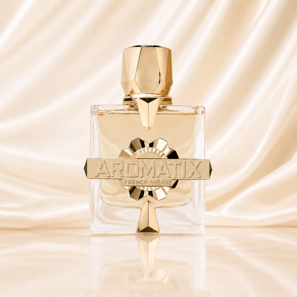 Sticlă parfum Aromatix X Xandal French Avenue 100 ml pe fundal luminos premium