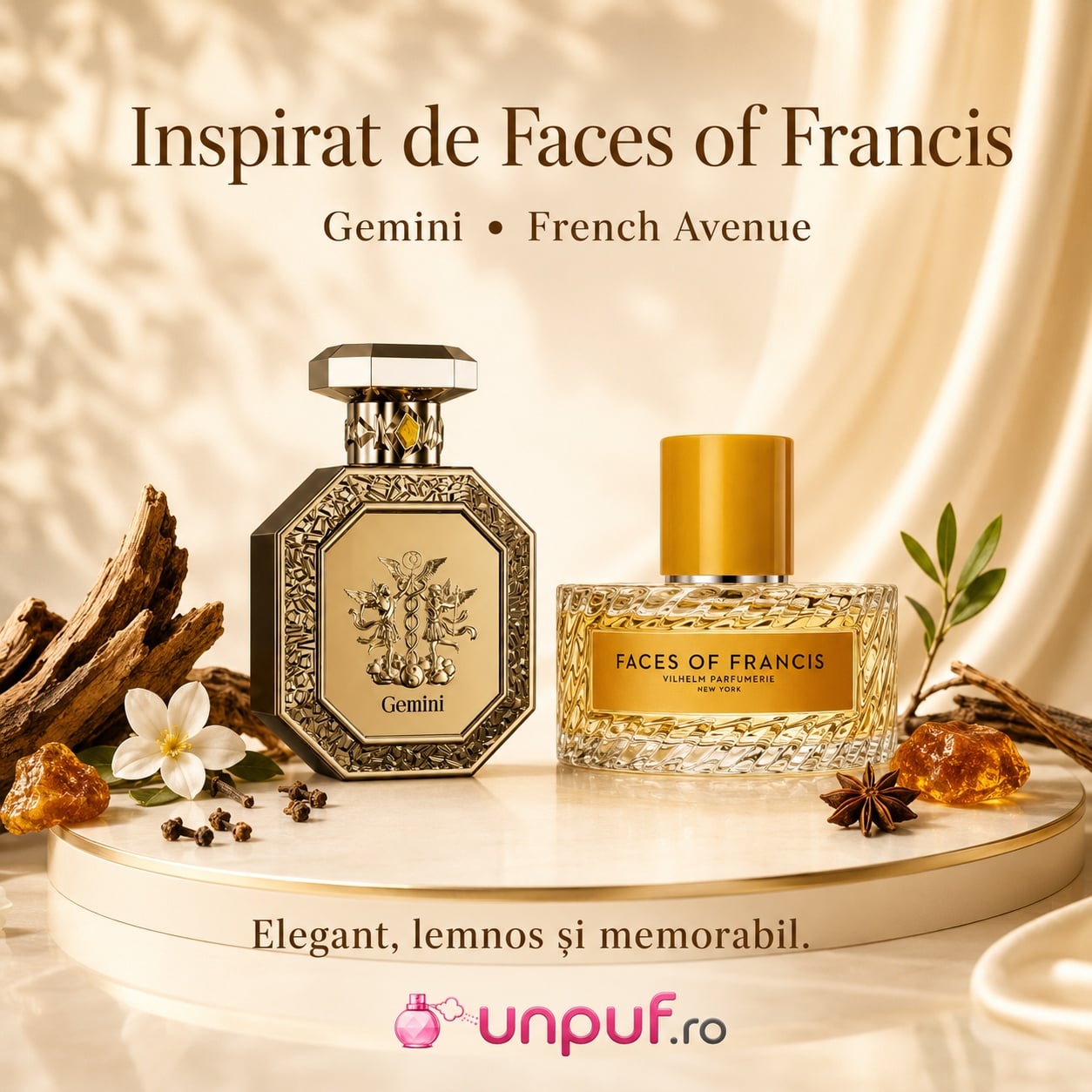 Parfum Genesis Gemini French Avenue inspirat de Faces of Francis, elegant, rafinat și sofisticat