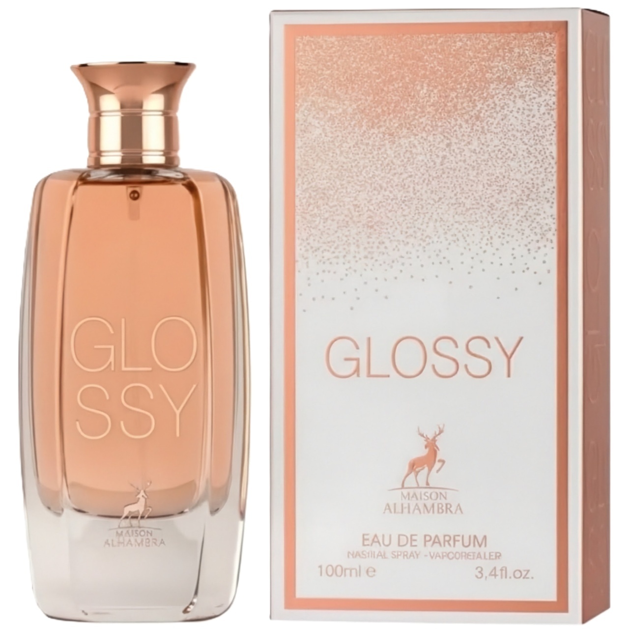 Glossy Maison Alhambra flacon și cutie originală parfum arabesc de damă 100 ml