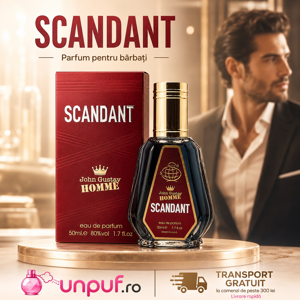 John Gustav Homme Scandant Le Parfum parfum pentru bărbați cu transport gratuit și livrare rapidă