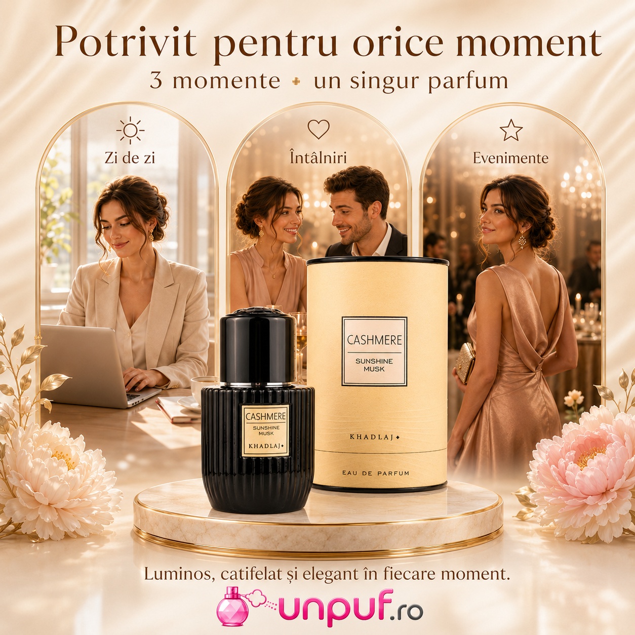 Cashmere Sunshine Musk potrivit pentru zi de zi, întâlniri și evenimente elegante