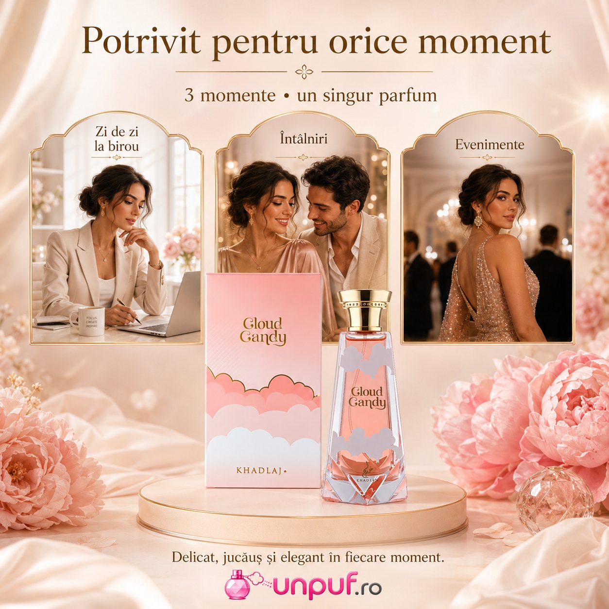 Khadlaj Cloud Candy potrivit pentru zi de zi la birou, întâlniri și evenimente speciale
