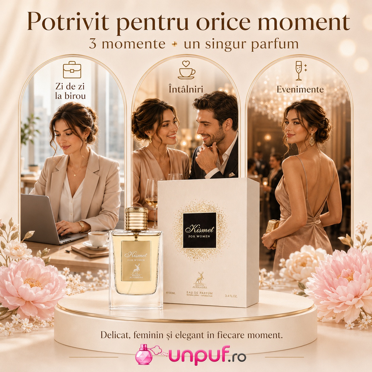 Kismet For Women Maison Alhambra potrivit pentru zi de zi birou &icirc;nt&acirc;lniri și evenimente parfum feminin elegant