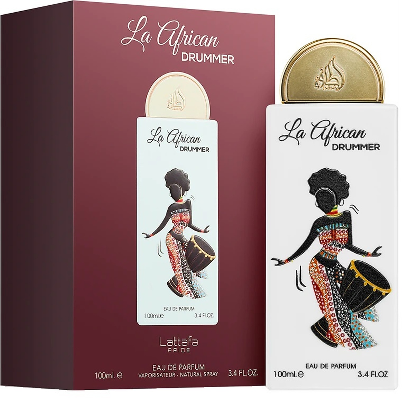 La African Drummer Lattafa Pride flacon și cutie originală parfum arăbesc unisex 100 ml