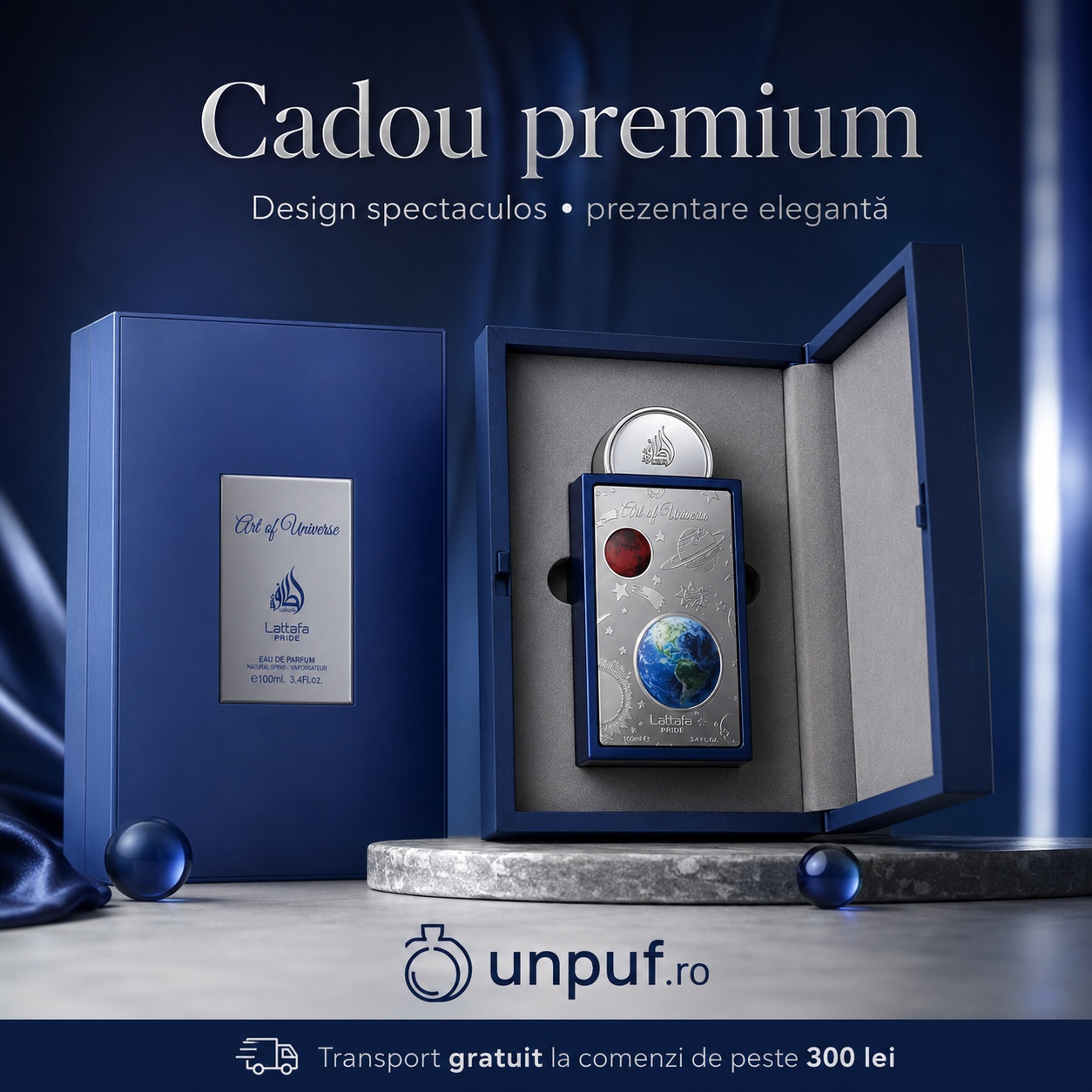 Cadou premium Lattafa Art Of Universe pentru bărbați design spectaculos și prezentare elegantă