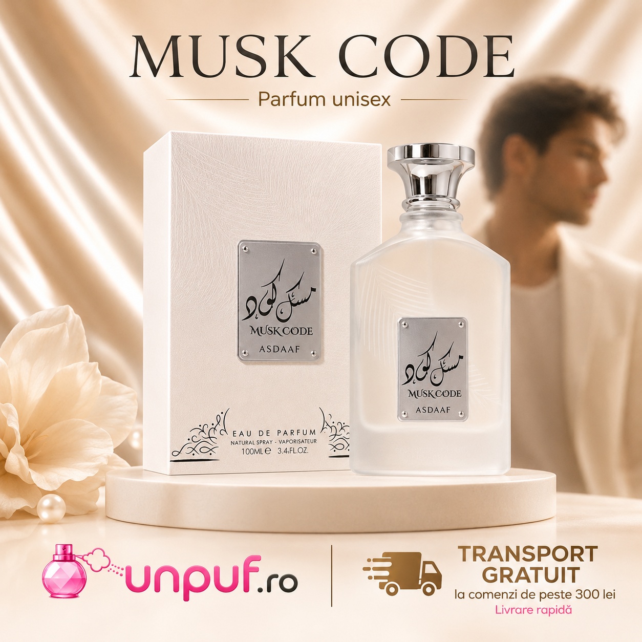 Lattafa Asdaaf Musk Code parfum unisex cu transport gratuit la comenzi eligibile UnPuf.ro