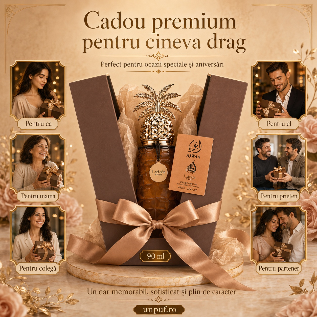 Parfum Lattafa Pride Ajwaa cadou premium pentru ea pentru el pentru mamă pentru prieten sau partener