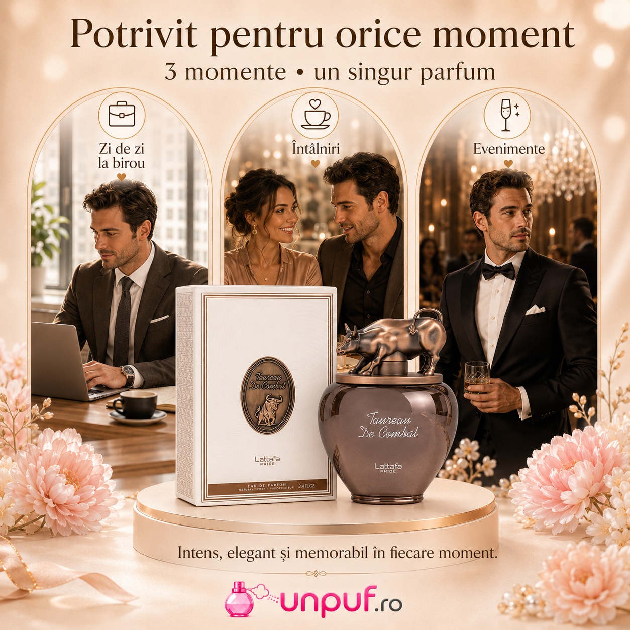 Lattafa Pride Taurean De Combat parfum potrivit pentru zi de zi la birou, &icirc;nt&acirc;lniri și evenimente elegante