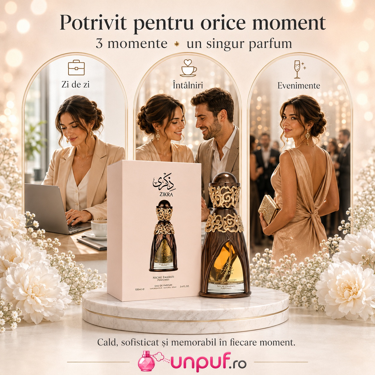 Lattafa Pride Zikra parfum potrivit pentru zi de zi, &icirc;nt&acirc;lniri și evenimente, cald sofisticat și memorabil &icirc;n fiecare moment
