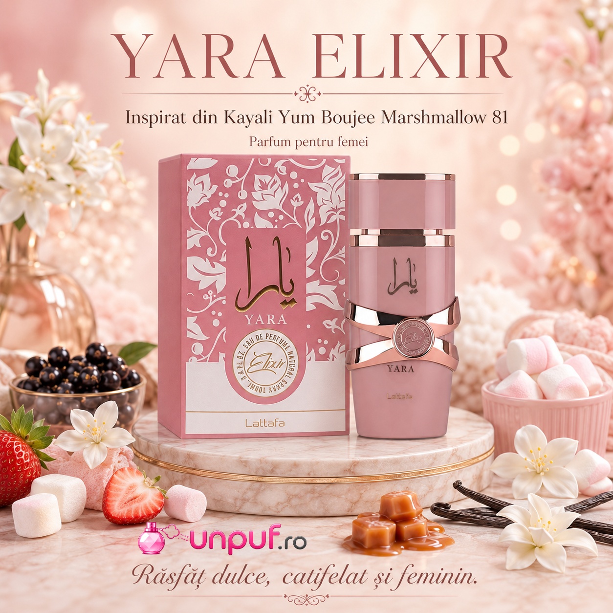 Parfum Lattafa Yara Elixir rasfat dulce catifelat si feminin
