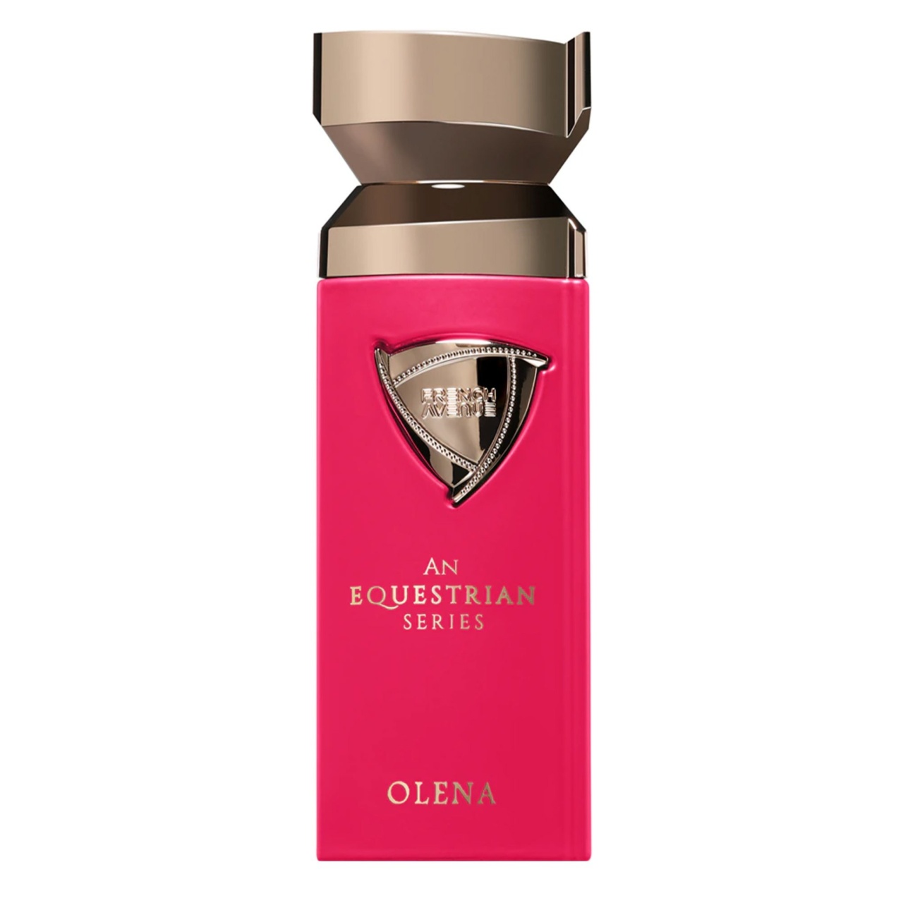 Flacon Olena French Avenue roz fuchsia cu capac auriu și design feminin premium