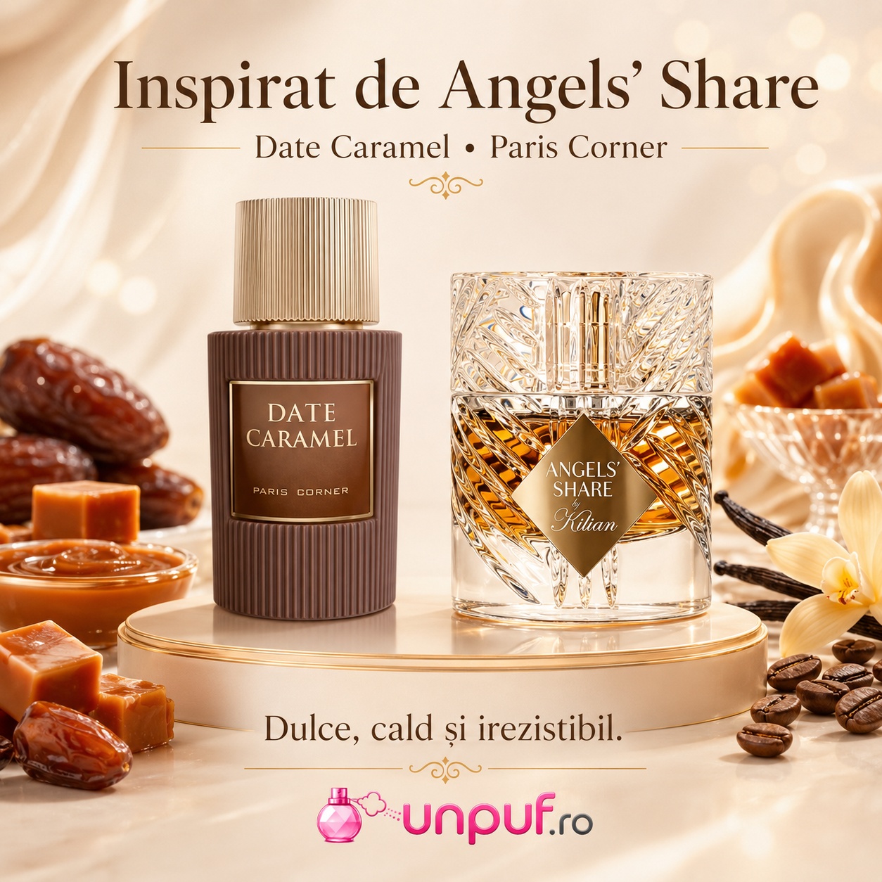 Date Caramel Paris Corner inspirat din Angel&rsquo;s Share aromă dulce caldă și gurmandă