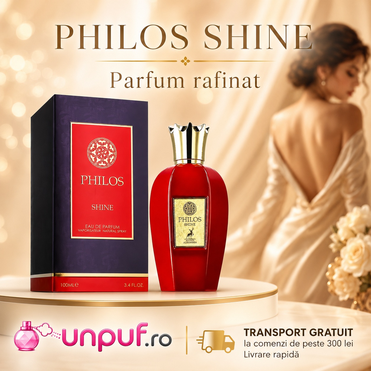 Philos Shine Maison Alhambra parfum arabesc unisex premium cu transport gratuit la comenzi de peste 300 lei unpuf.ro