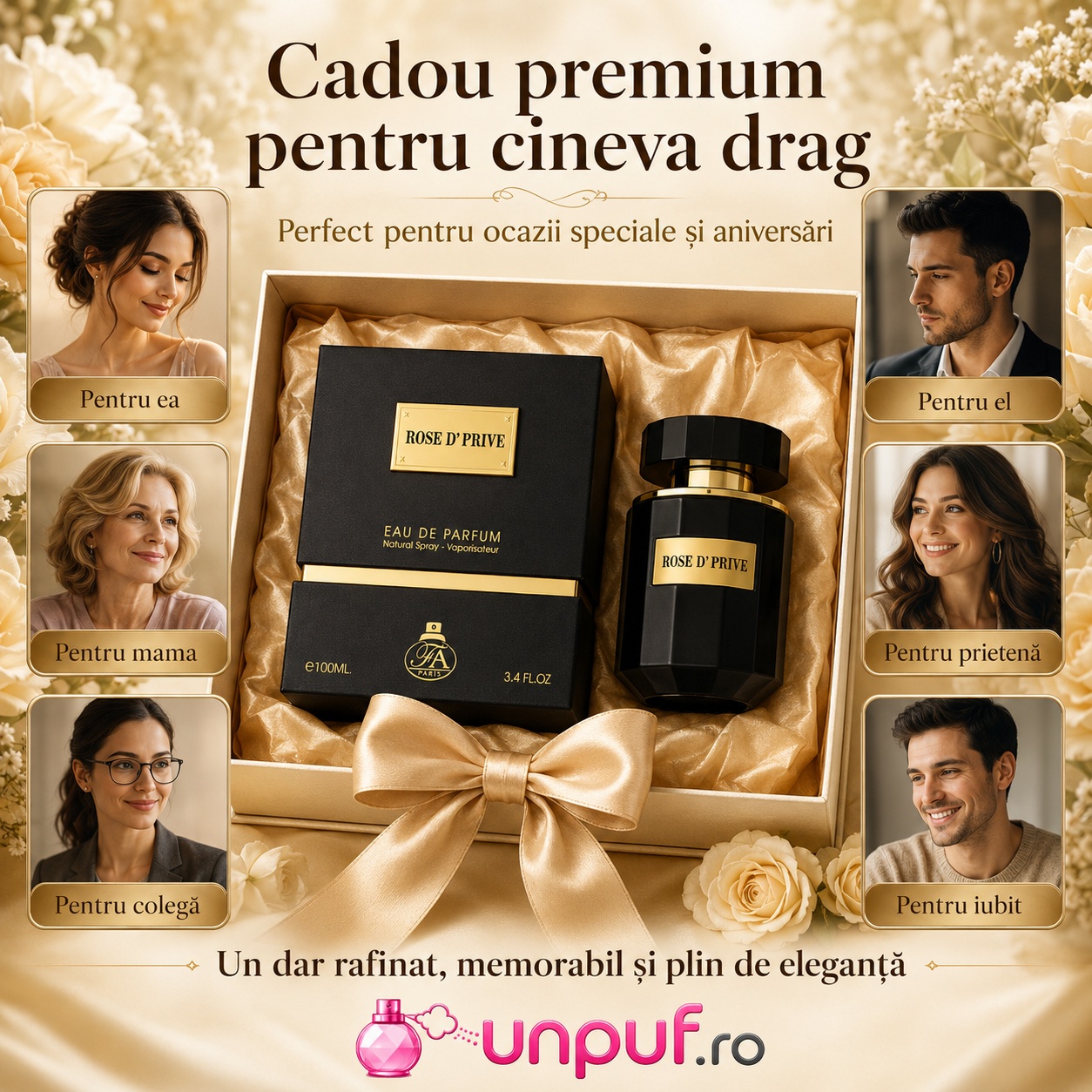 Rose D Prive Fragrance World cadou premium pentru ea, mamă, colegă, prietenă, iubită și ocazii speciale
