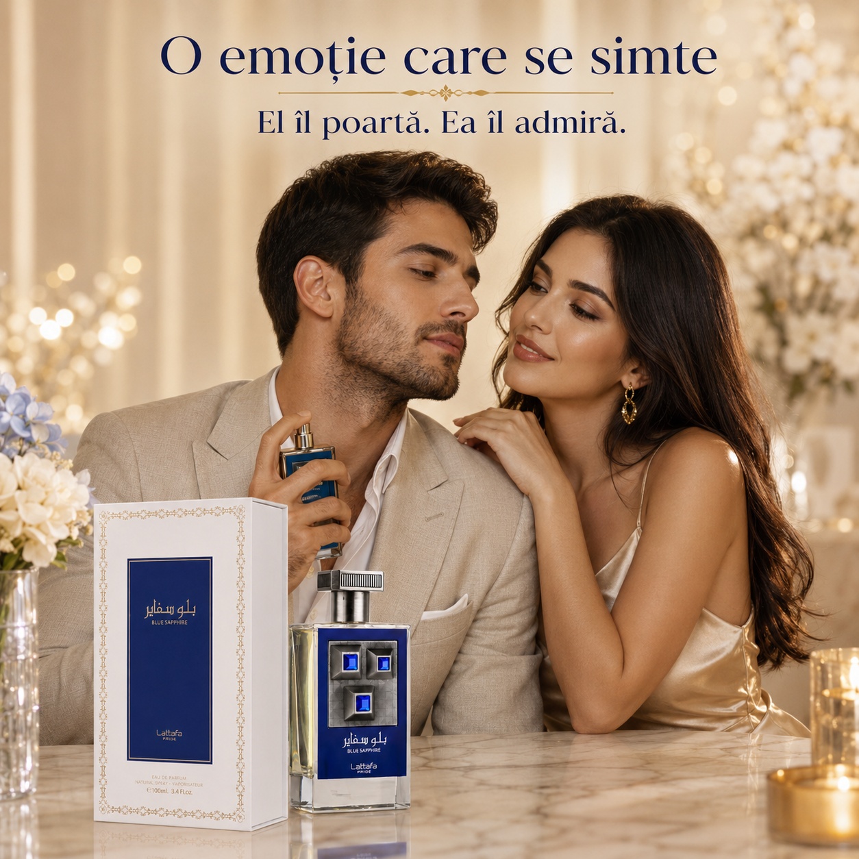 Sapphire Blue Lattafa Pride parfum bărbătesc elegant, fresh și memorabil pentru &icirc;nt&acirc;lniri speciale