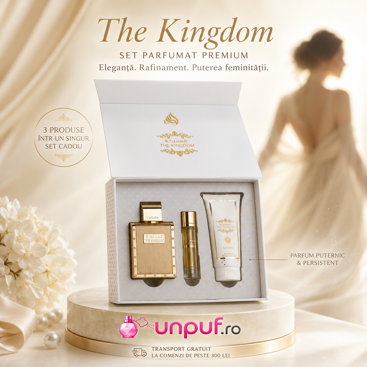 Lattafa Kingdom For Man profil olfactiv aromatic oriental cu tutun, vanilie, tonka și benzoin
