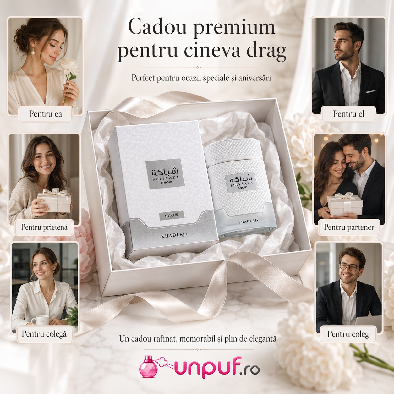 Shiyaaka Snow cadou premium pentru bărbați, parfum arabesc fresh și elegant
