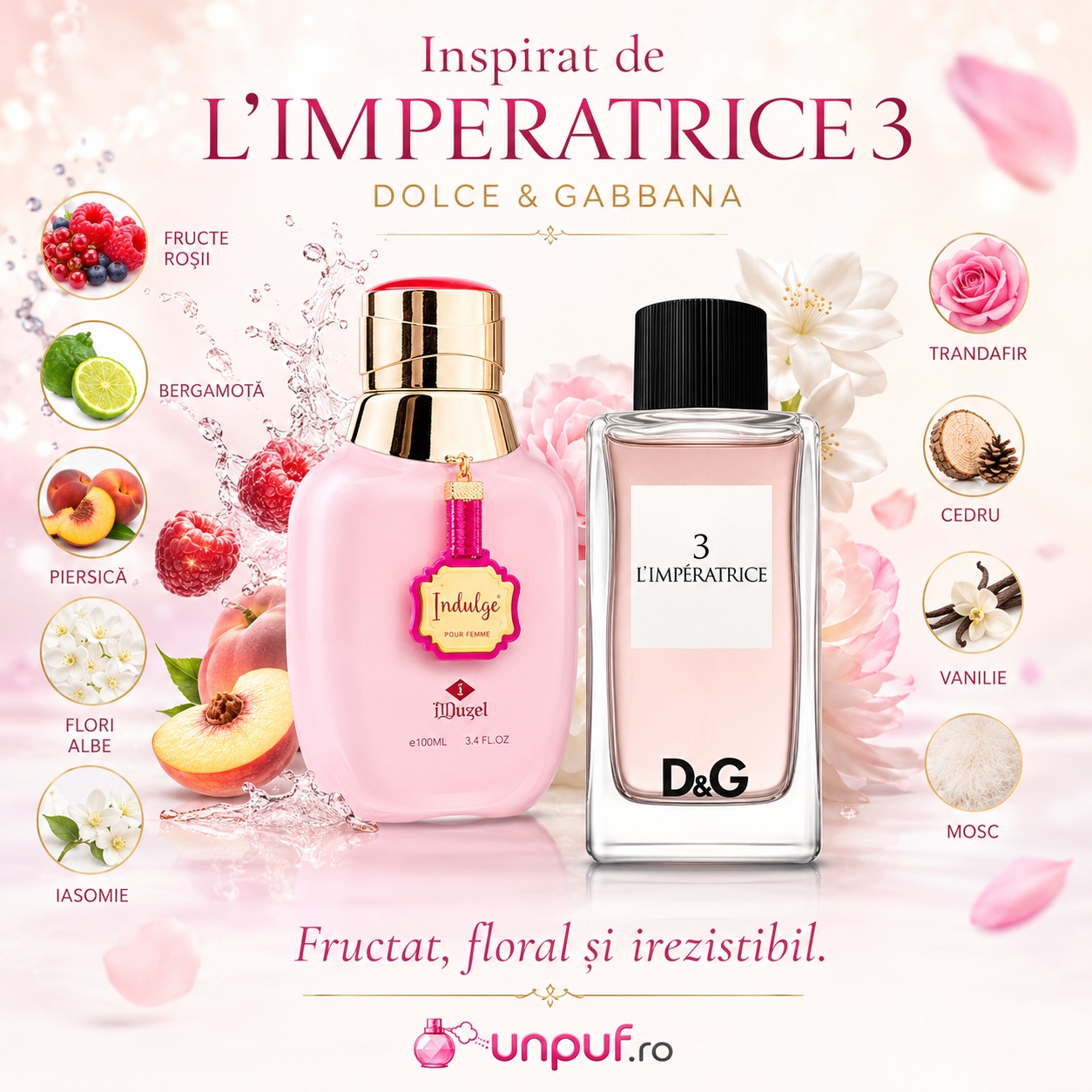 Tad Angel Indulge Femme direcție vizuală L’Imperatrice 3, parfum fructat floral și irezistibil