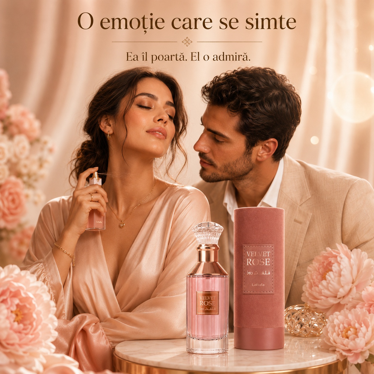 Velvet Rose Lattafa parfum feminin romantic, elegant și memorabil pentru momente speciale