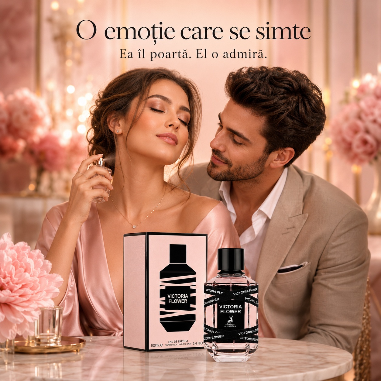 Victoria Flower Maison Alhambra parfum feminin romantic și memorabil pentru &icirc;nt&acirc;lniri speciale