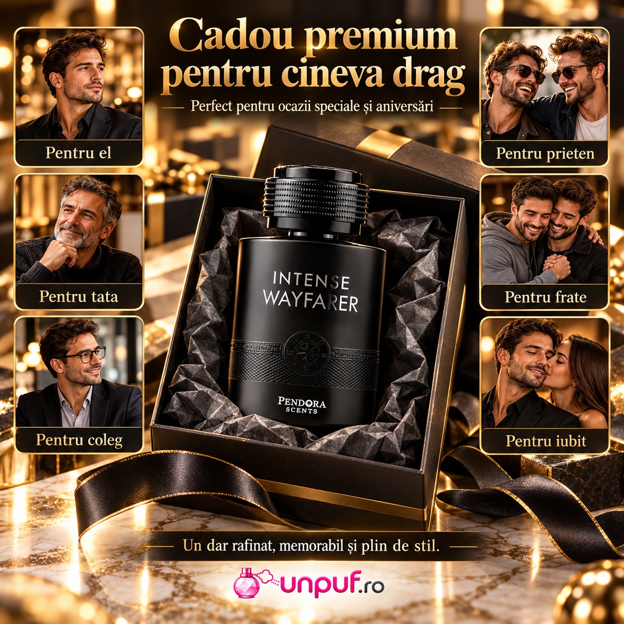 Wayfarer Homme Intense Pendora Scents Eau de Parfum 100 ml cadou premium pentru bărbați