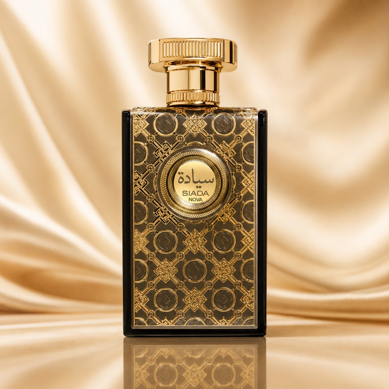 Sticlă Zimaya Siada Nova 100 ml, parfum arabesc unisex cu design auriu ornamental