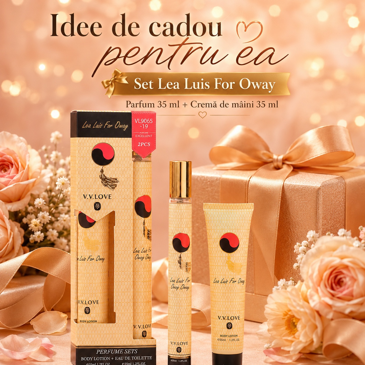 Set Lea Luis For Oway 2x35 ml idee de cadou pentru ea, parfum 35 ml și cremă de m&acirc;ini 35 ml