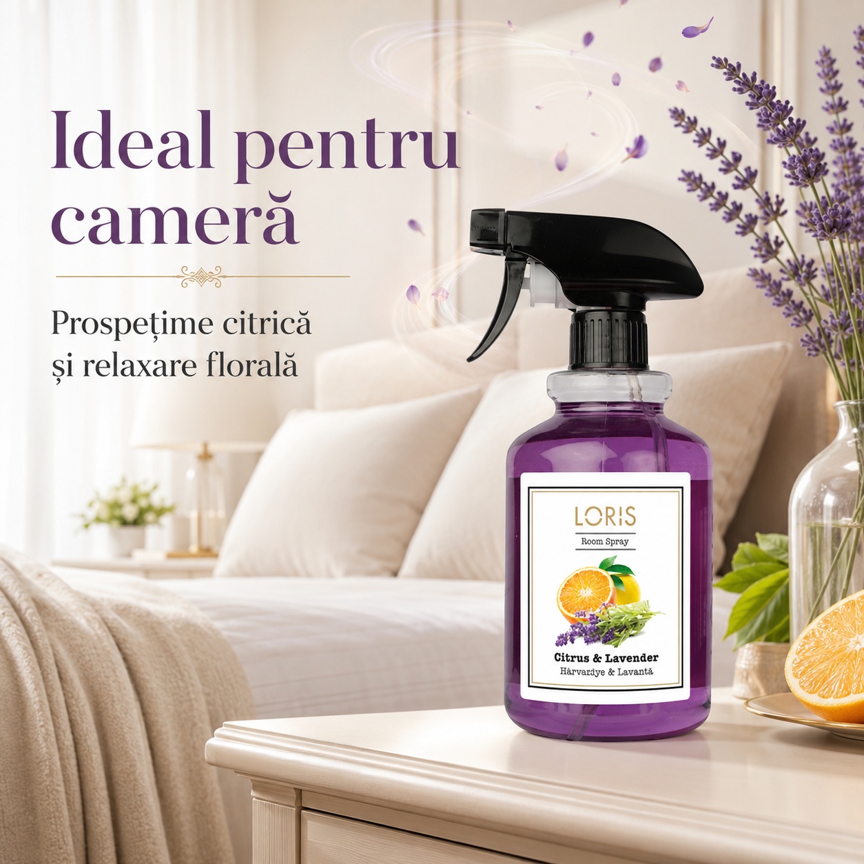 Loris Pafum Citrus & Lavander ideal pentru cameră prospețime citrică și relaxare florală