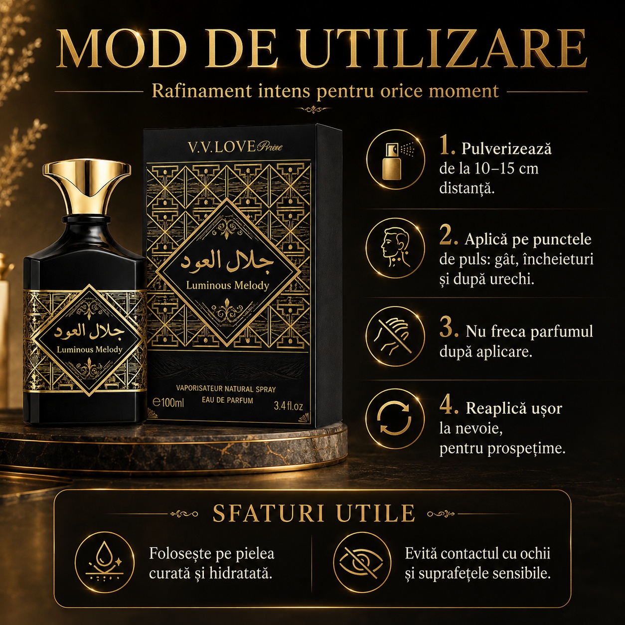 Mod de utilizare VV Love Luminous Melody Eau de Parfum