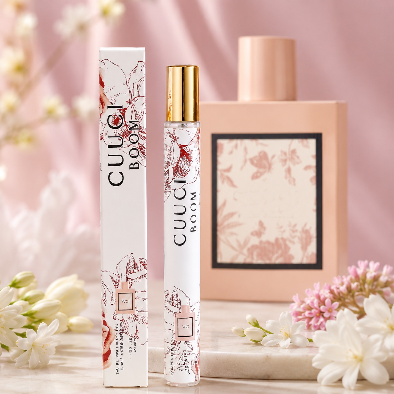 Parfum Cuuci Boom 35 ml damă, apă de parfum florală albă, inspirată din Gucci Bloom by Gucci