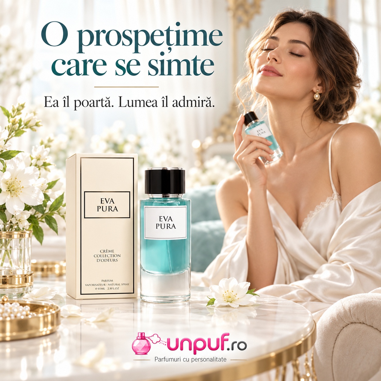 Eva Pura AMD Perfumes parfum fructat muscat curat și senzual pentru purtare zilnică