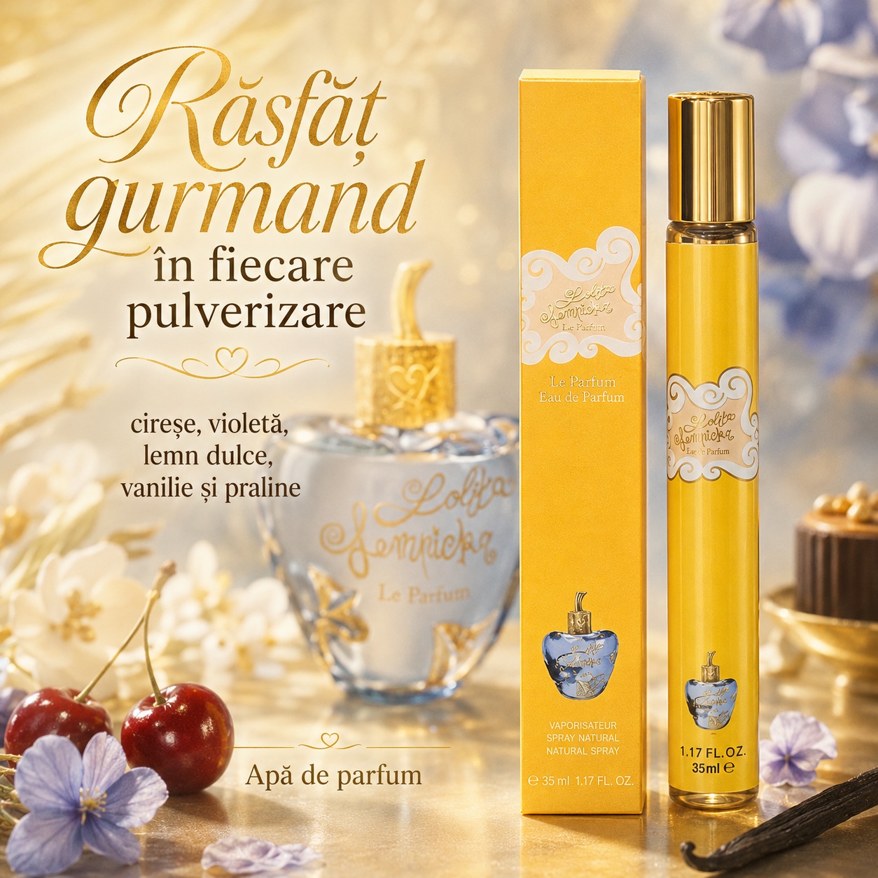 Lulita Lampicke 35 ml răsfăț gourmand cu cireșe violetă lemn dulce vanilie și praline
