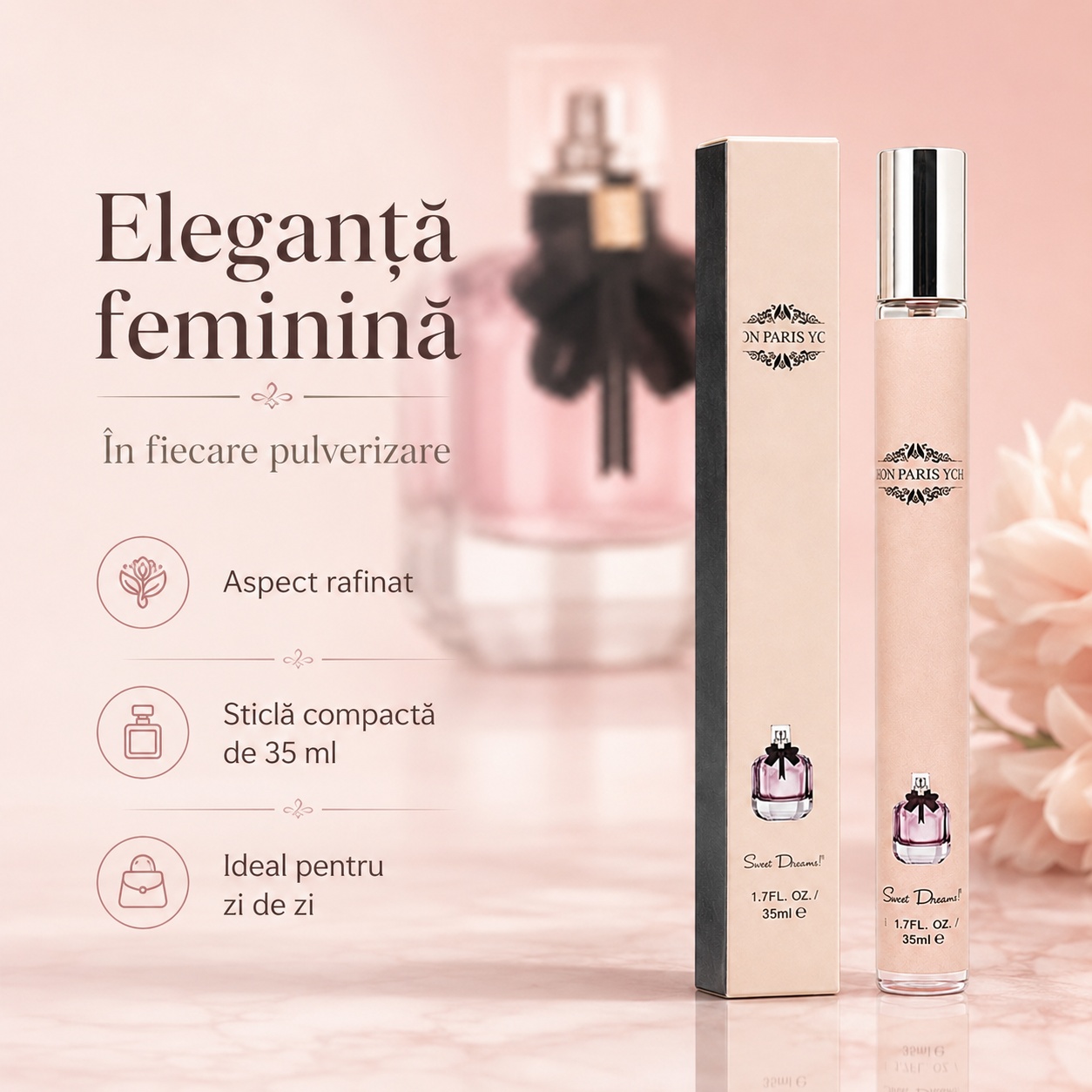 Eleganță feminină Mon Paris You 35 ml aspect rafinat sticlă compactă ideal pentru zi de zi