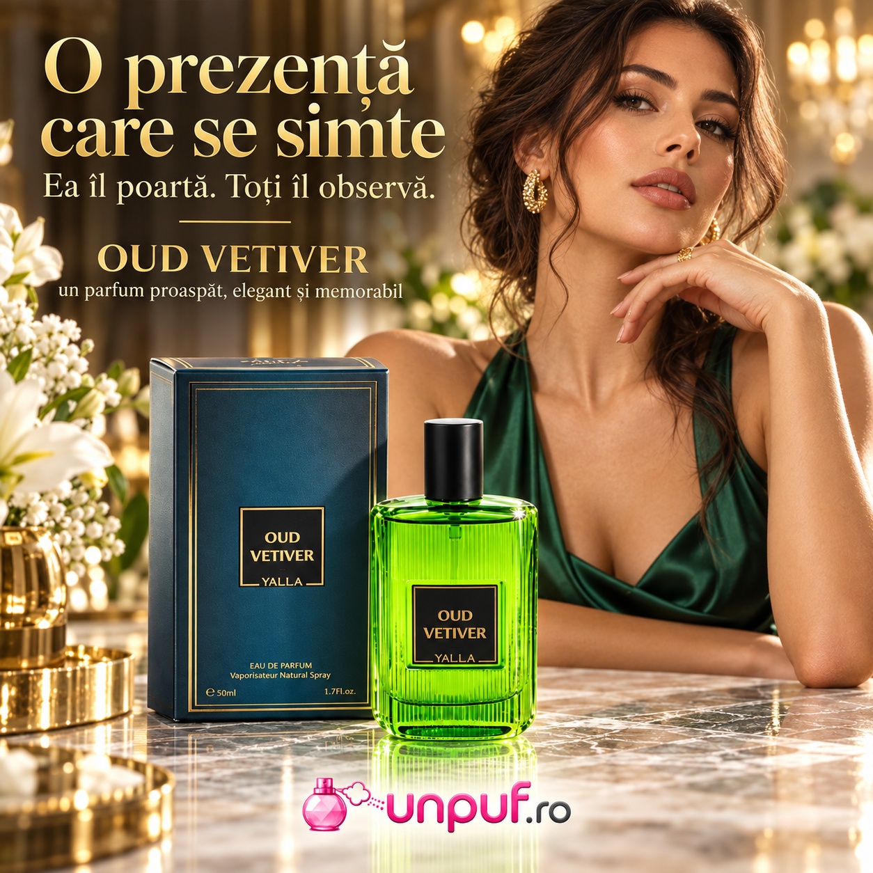 Oud Vetiver Yalla parfum bărbătesc pentru o prezență fresh elegantă și memorabilă
