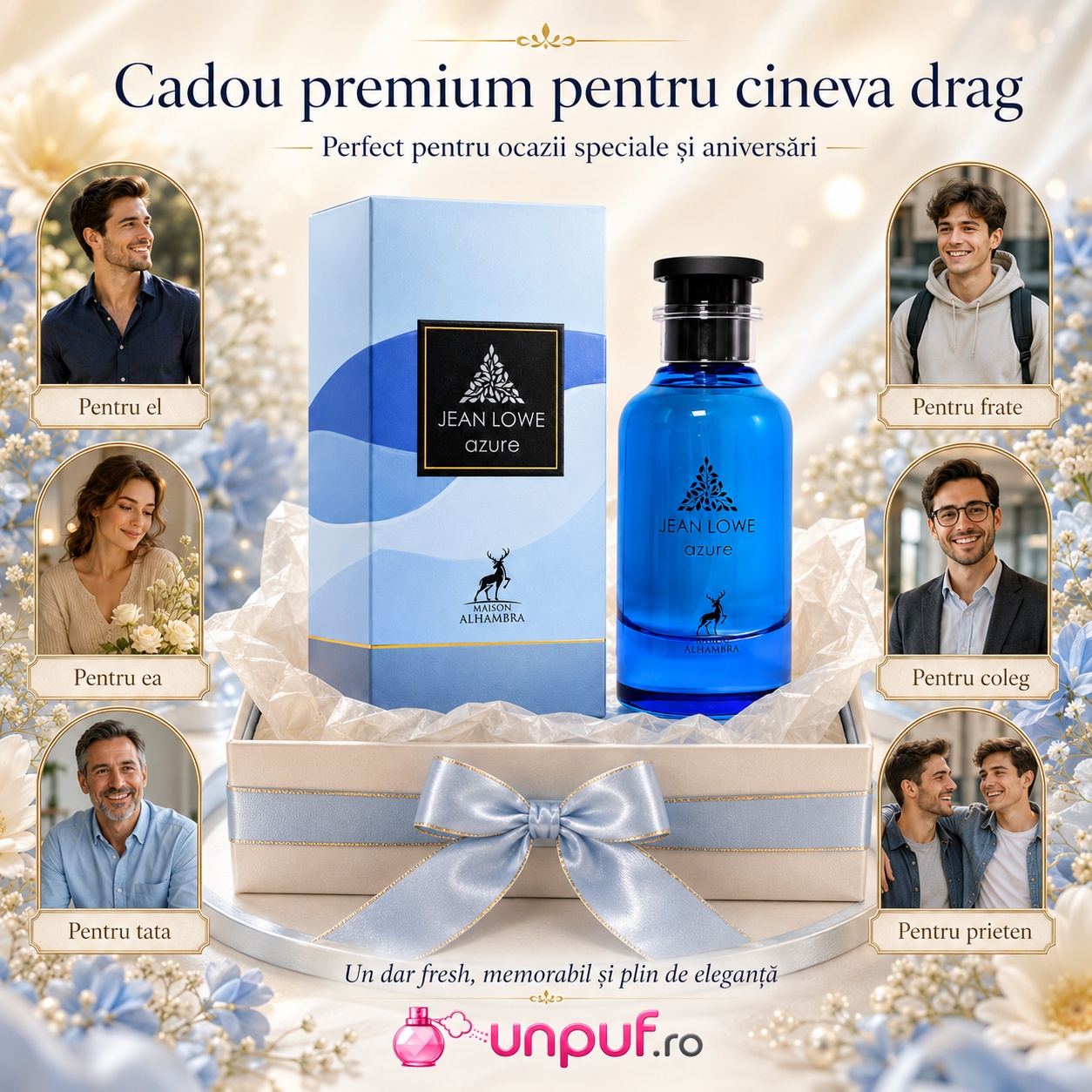 Alhambra Jean Lowe Azure cadou premium pentru damă bărbat familie prieteni și colegi