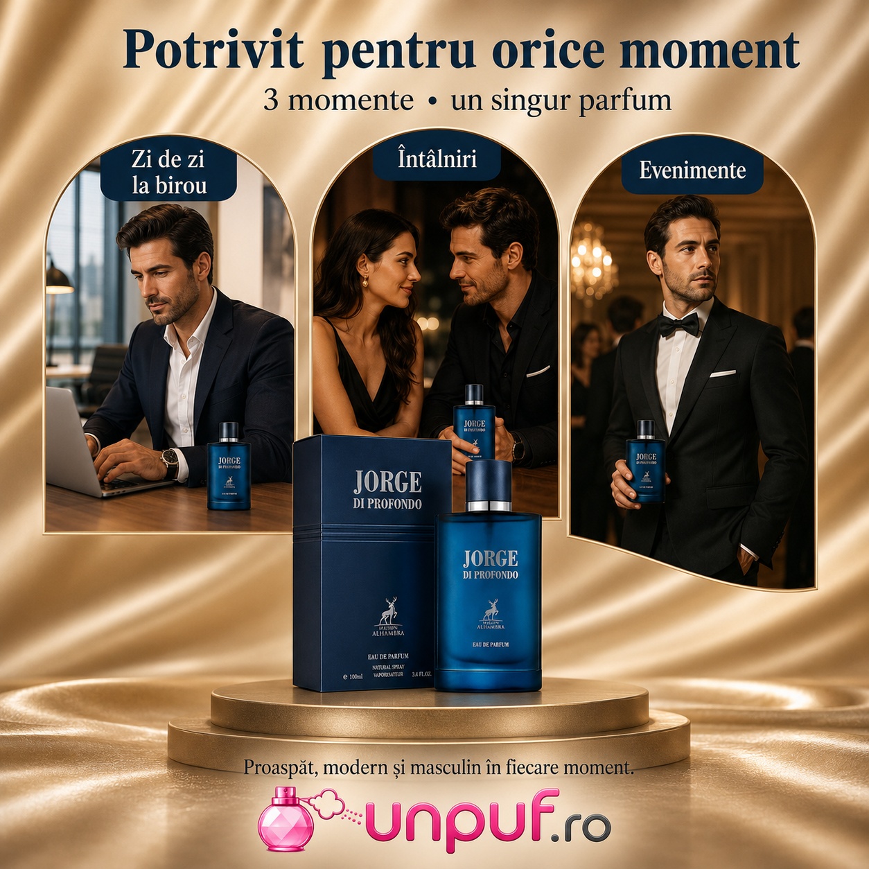 Alhambra Jorge Di Profondo parfum potrivit pentru zi de zi birou &icirc;nt&acirc;lniri și evenimente