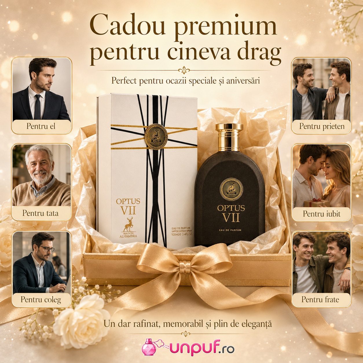 Alhambra Optus VII Roman cadou premium pentru bărbat iubit soț tată frate prieten sau coleg