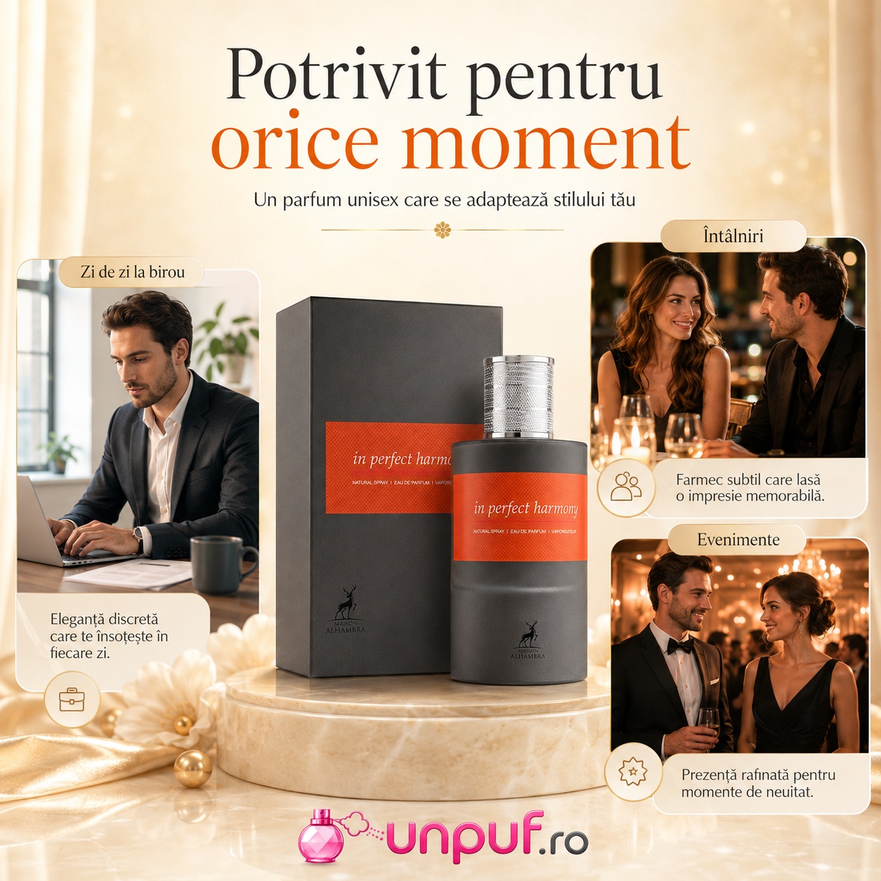 Alhambra Perfect Harmony potrivit pentru zi de zi la birou &icirc;nt&acirc;lniri și evenimente elegante