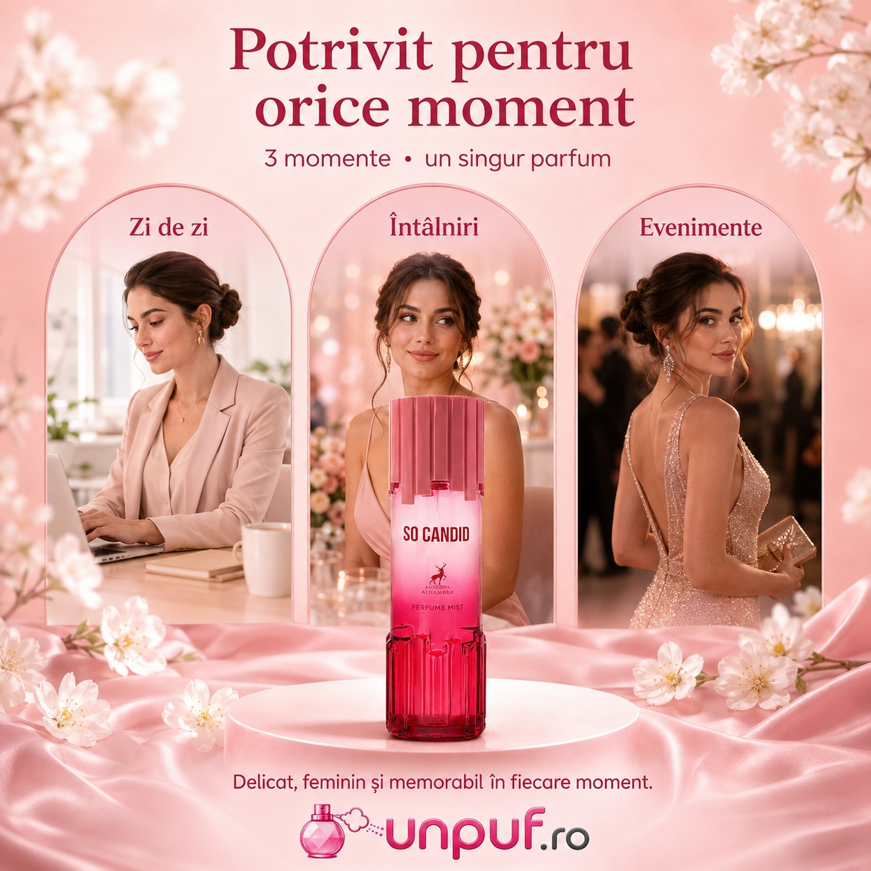 Alhambra So Candid Body Mist potrivit pentru zi de zi, întâlniri și evenimente speciale